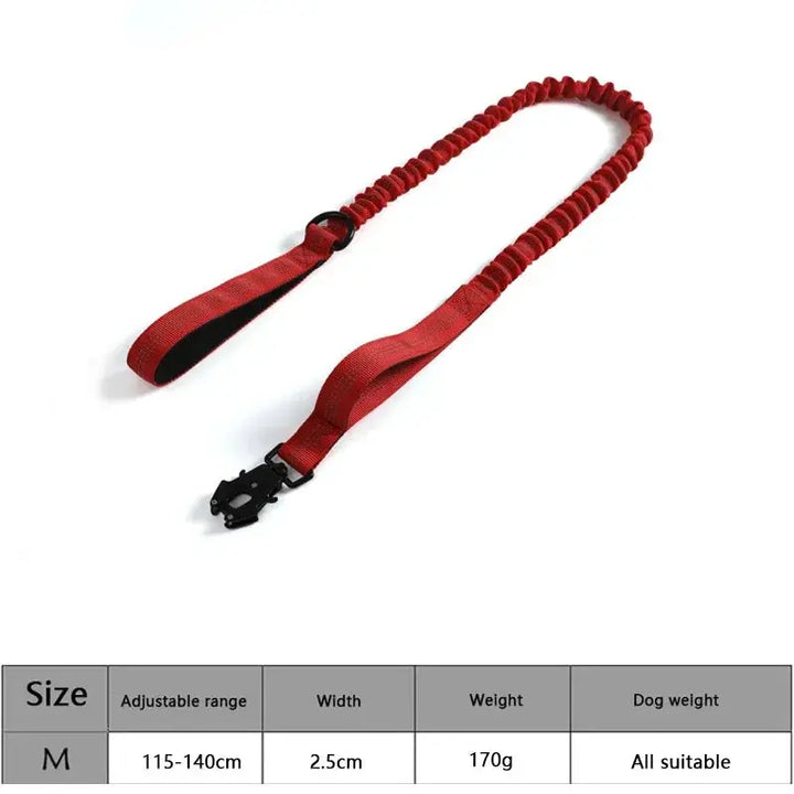 Collar táctico ajustable para perros con cuerda de tracción DS
