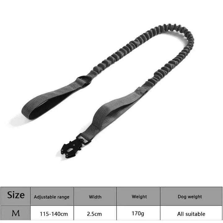 Collar táctico ajustable para perros con cuerda de tracción DS
