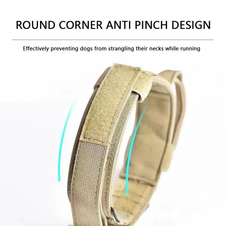 Collar táctico ajustable para perros con cuerda de tracción DS