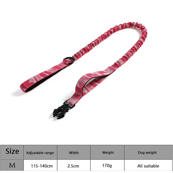 Collar táctico ajustable para perros con cuerda de tracción DS